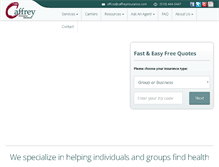 Tablet Screenshot of caffreyinsurance.com